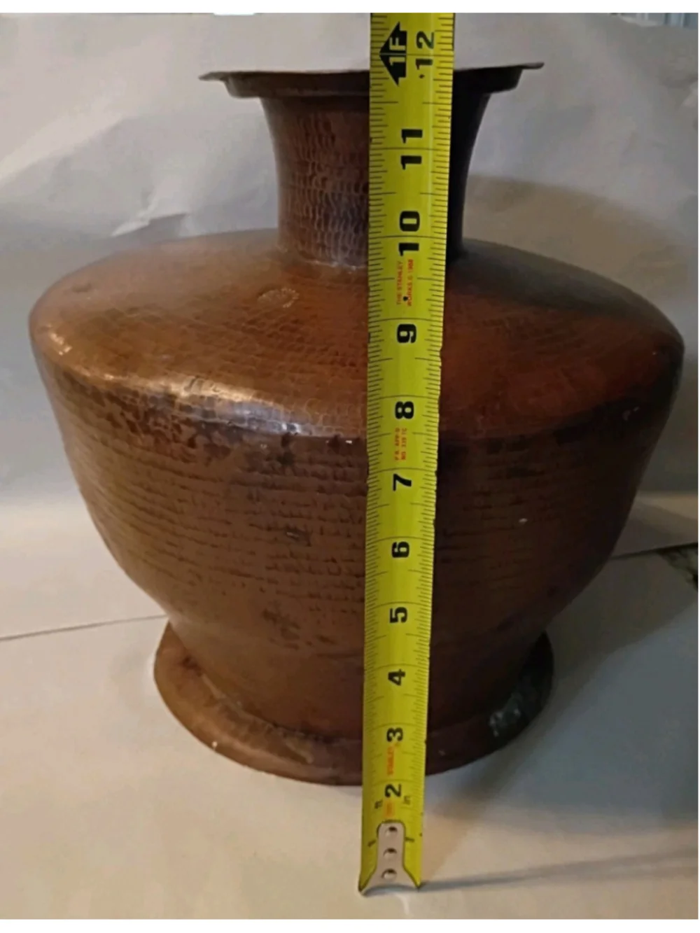 VTG Sumatra-Artisan Hand Hammered Copper Water Jar 12